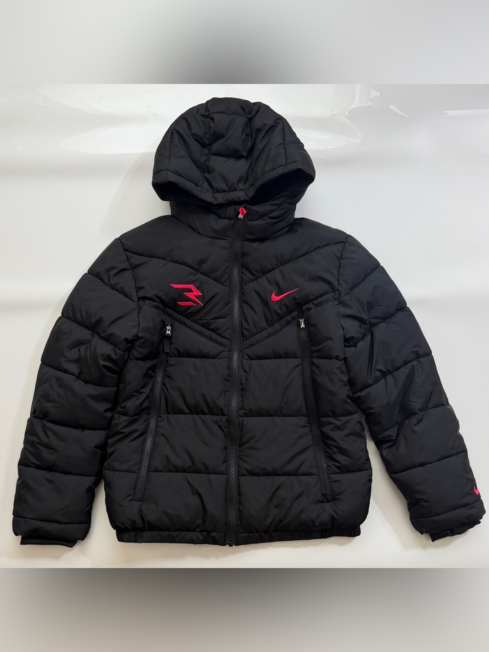 Nike Jacket Girls Large Black Insulated Puffer Jacket 3Brand Russell Wilson Coat